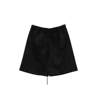 Essentials Drawstring Logo Shorts In Black