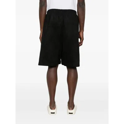 Essentials Drawstring Logo Shorts In Black