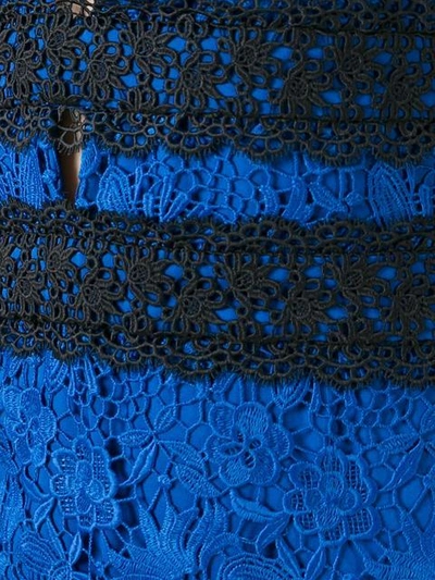 Shop Diane Von Furstenberg Floral Lace Midi Dress In Blue