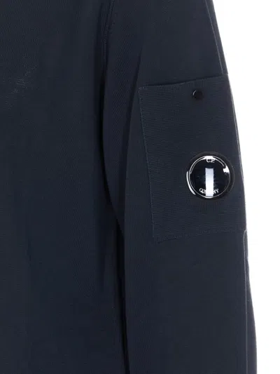 C.p. Company C.p.company Sea Island Cotton Crew-neck Jumper In Blue