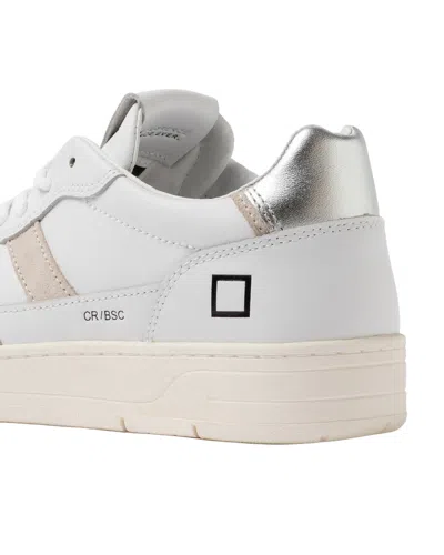 Date White And Silver Court 2.0 Basic Sneakers In Multi
