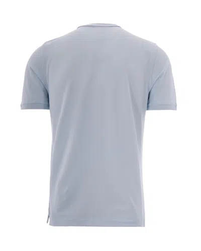K-way Light Blue Solid Shirt Collar Polo In Blue