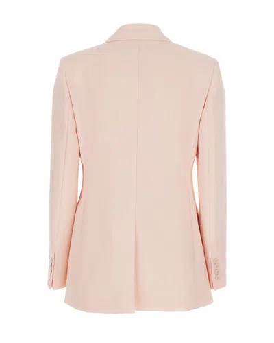 Max Mara Virgin Wool Double-breasted Jacket In Pink