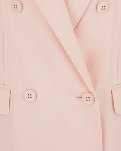Max Mara Virgin Wool Double-breasted Jacket In Pink