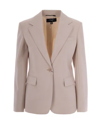 Weekend Max Mara Beige Single-breasted Blazer In Multi