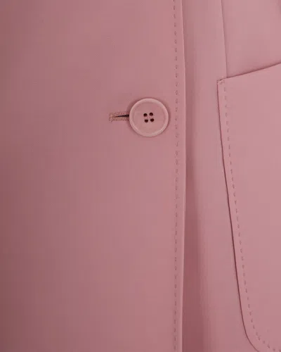 Weekend Max Mara Double-breasted Virgin Wool Blazer In Pink