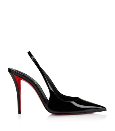 Christian Louboutin Miss Z Sling Patent Leather Slingback Pumps 100 In Black
