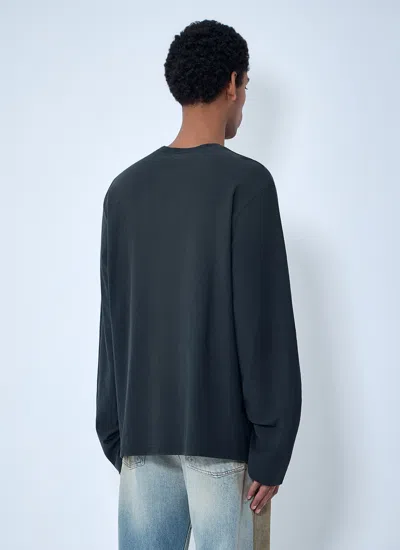 Acne Studios Men Long Sleeve Cotton Jersey T-shirt In Blue