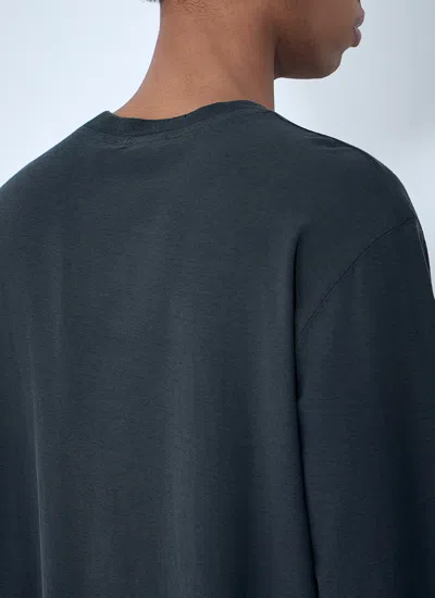 Acne Studios Men Long Sleeve Cotton Jersey T-shirt In Blue