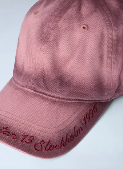 Acne Studios Women Washed Baseball Cap In Pink