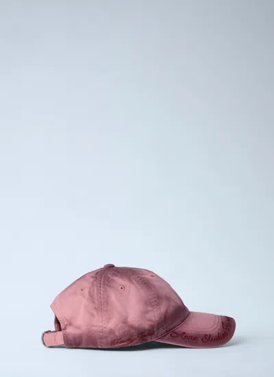 Acne Studios Women Washed Baseball Cap In Pink