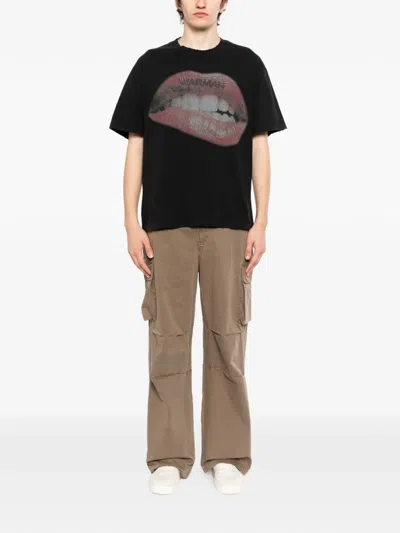 Warman Graphic Printed T-shirt In Black