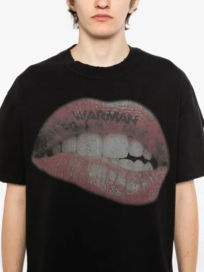 Warman Graphic Printed T-shirt In Black