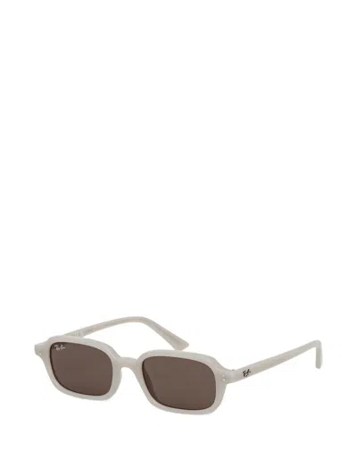 Ray Ban Rectangle-frame Sunglasses In Green
