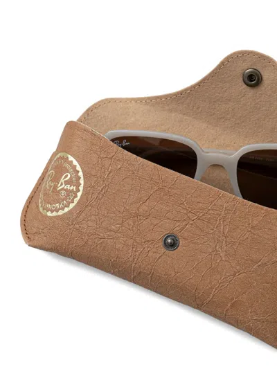 Ray Ban Rectangle-frame Sunglasses In Green