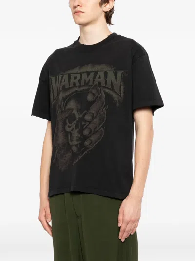 Warman Skull Graphic T-shirt In Black