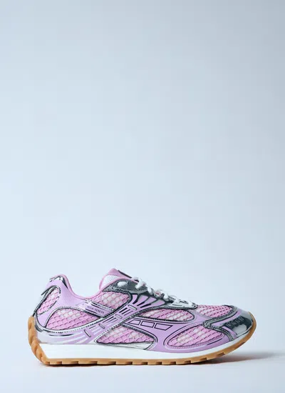 Bottega Veneta Orbit Mesh Technical Fabric Lace Up Sneakers In Multi