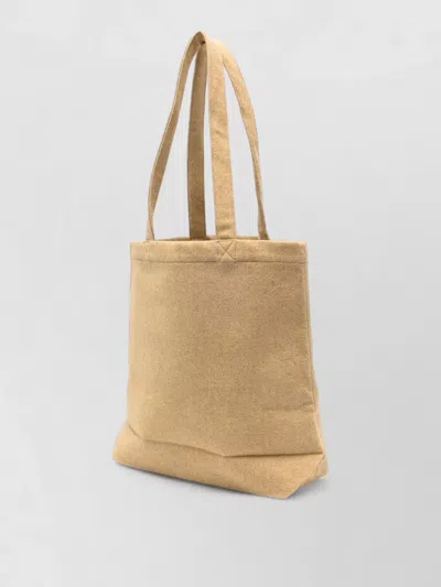 Apc Wool Tote Bag Rectangular Shape Dual Handles
