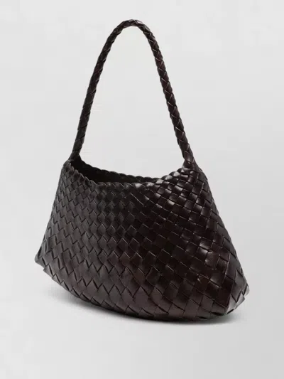 Dragon Diffusion Rosanna Woven Rectangular Shoulder Bag In Brown