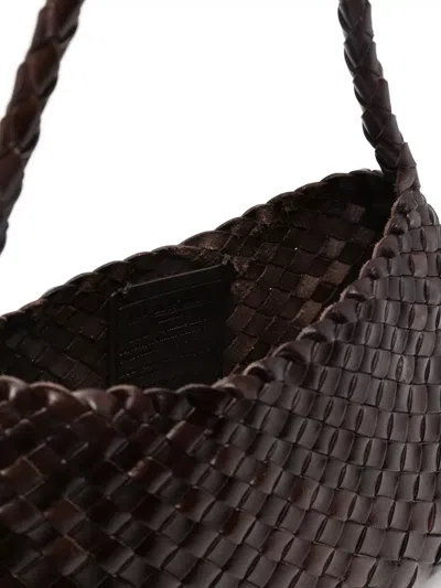 Dragon Diffusion Rosanna Woven Rectangular Shoulder Bag In Brown