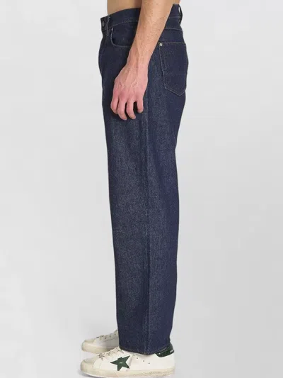 Stone Island Regular-straight-fit Five-pocket Jeans With Rinsed Finish In Blue