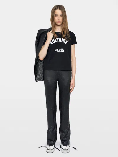 Zadig & Voltaire Alys Voltaire Print T-shirt In Black