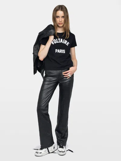 Zadig & Voltaire Alys Voltaire Print T-shirt In Black