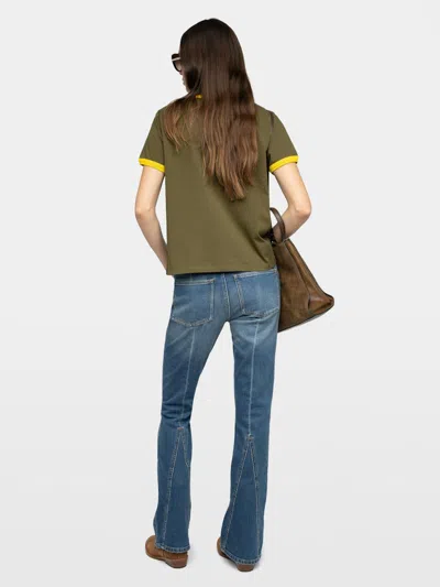 Zadig & Voltaire Womens Tilleul Alys Text-print Cotton T-shirt In Black