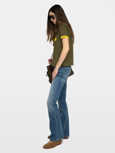 Zadig & Voltaire Womens Tilleul Alys Text-print Cotton T-shirt In Black