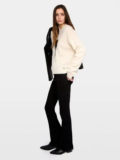 Zadig & Voltaire Womens Eggshell Markuz Heart-intarsia Cashmere Jumper In Neutral