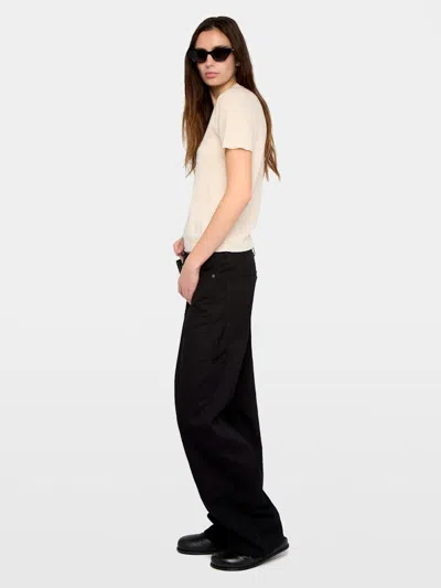 Zadig & Voltaire Idal Aero Heart Crystal Embellished Short Sleeve Cashmere Graphic Sweater In White