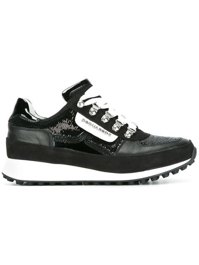 Dsquared2 Dean Goes Hiking Sneakers In Black