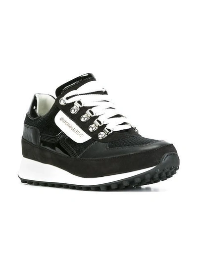 Shop Dsquared2 Dean Goes Hiking Sneakers In Black