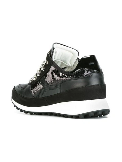 Shop Dsquared2 Dean Goes Hiking Sneakers In Black