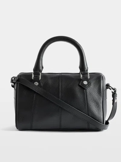 Zadig & Voltaire Xs Sunny Vibe Grained-leather Tote Bag In Black