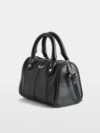 Zadig & Voltaire Xs Sunny Vibe Grained-leather Tote Bag In Black