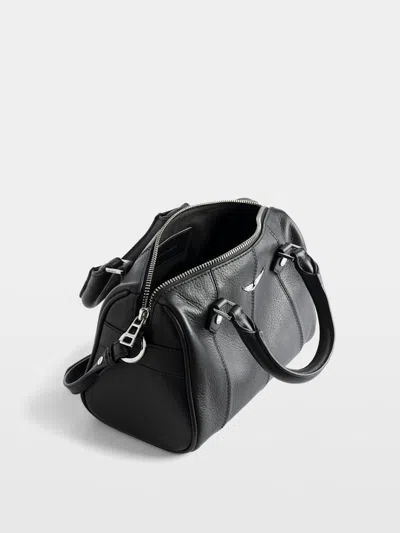 Zadig & Voltaire Xs Sunny Vibe Grained-leather Tote Bag In Black