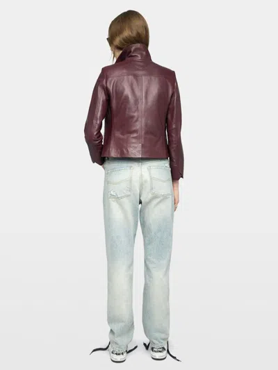 Zadig & Voltaire Liam Leather Jacket In Multi