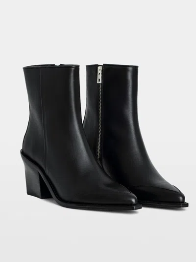 Zadig & Voltaire Cara 70mm Leather Boots In Black
