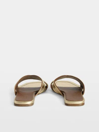 Zadig & Voltaire Azora Slides In Gold