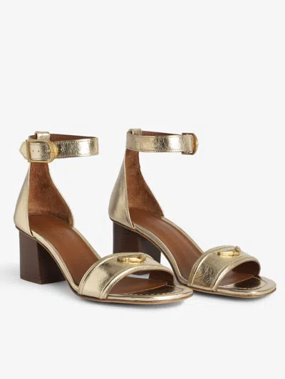 Zadig & Voltaire Caprese Sandals In Gold