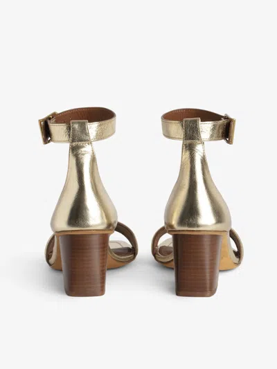 Zadig & Voltaire Caprese Sandals In Gold