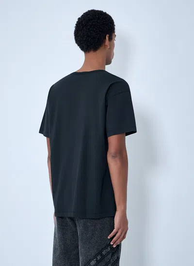 Diesel Mens 900 T-norm-iod Logo-embroidered Cotton-jersey T-shirt In Black