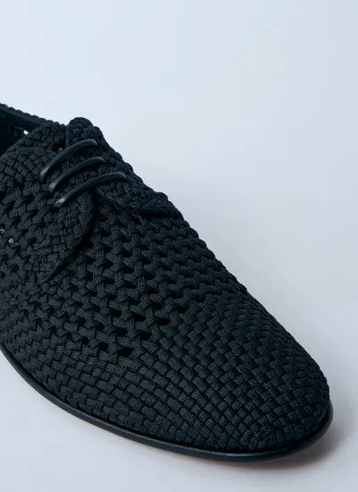 Dolce & Gabbana Men Black Woven Dress Shoes, 8 Luxury Lace Ups & Dress Shoes For Men Darveys In Black