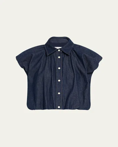 Frame The Shell Bubble-sleeve Top In Multi