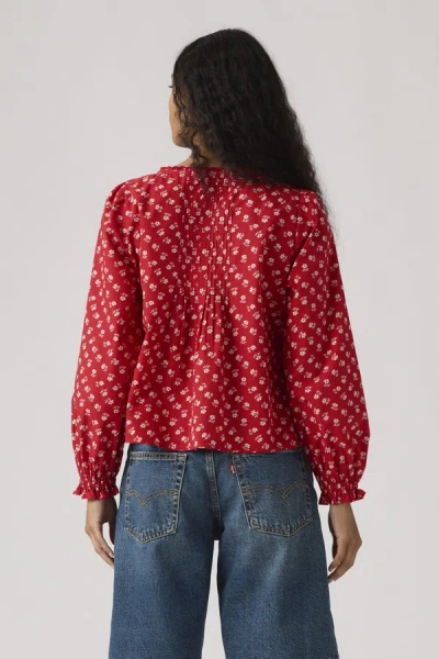 Levi's Soleil Wrap Blouse In Red