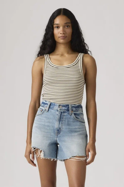 Levi's Essential Ribbed Tank Top In White