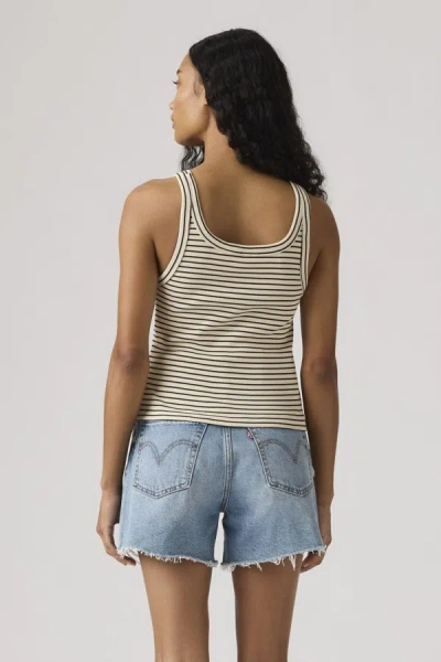Levi's Essential Ribbed Tank Top In White