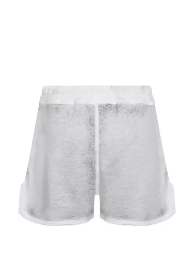 Thom Krom Drawstring Split Shorts In Gray