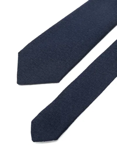 Canali Textured Tie In Blue